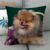 Nice Pomeranian Dog Pillowcase Bedroom Home Decorative Cover 45x45cm Square Zipper Pillow Cases Cotton Linen Fabric No Fade