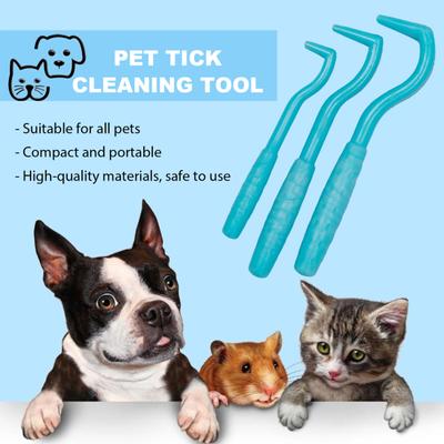 3Pcs Pet Floh Entferner Effektive Pet Tick Remover Haken Sichere Haustier Pflege Tick Extraktion Werkzeuge Pet Liefert