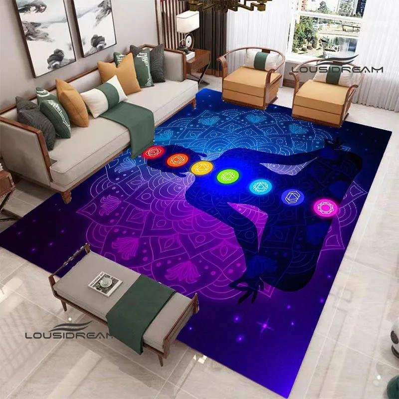 3D Chakra Printed Carpet Non-slip Carpet Door Mat Yoga Mat Bedroom Decoration Area Rug Bedroom Decor Birthday Gift
