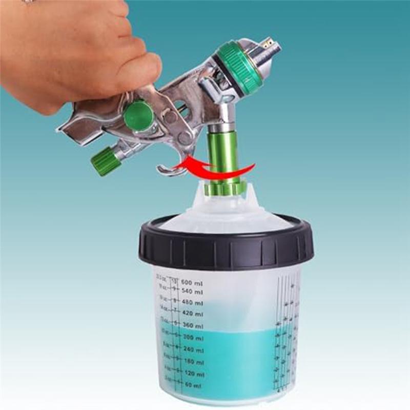 A96I-Disposable Paint Sprayer Mixing Cup Kit For Automotive Paintgun, HVLP Paint Spray Paint Gun20 Ounce (600Ml) Set