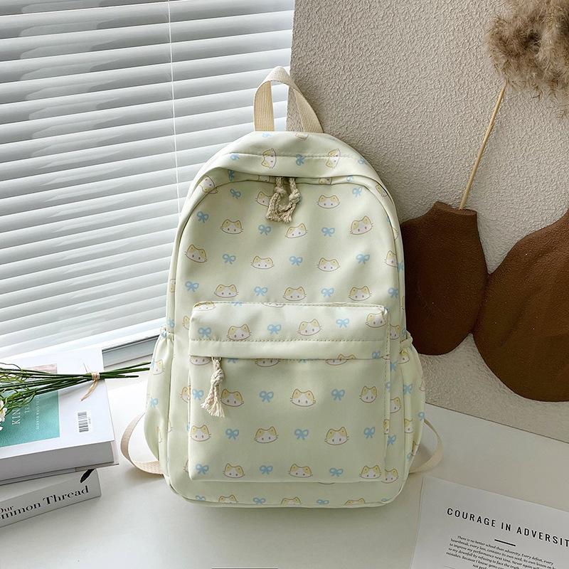 Shoulder Bow Junior High School Students Cat Backpack Girl Large Capacity Cute Backpack Tide.