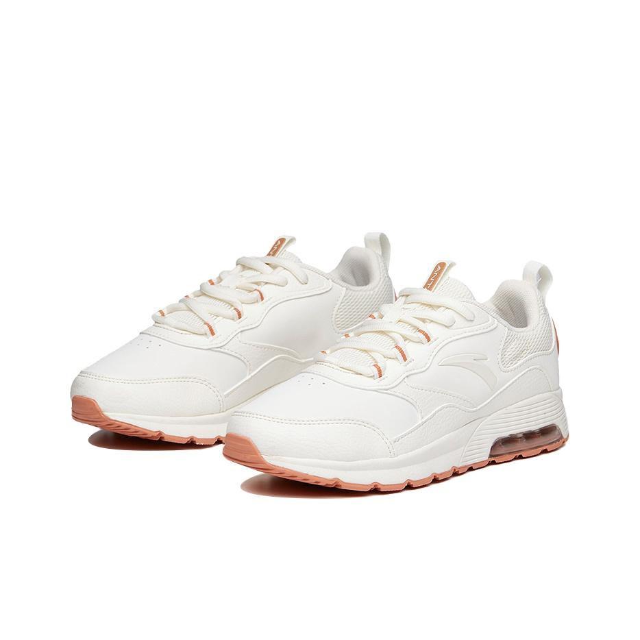 Anta Training Series Shock Absorbing Non-Slip Low-Top Training Shoes Women Sneakers White Brown 122047775-5