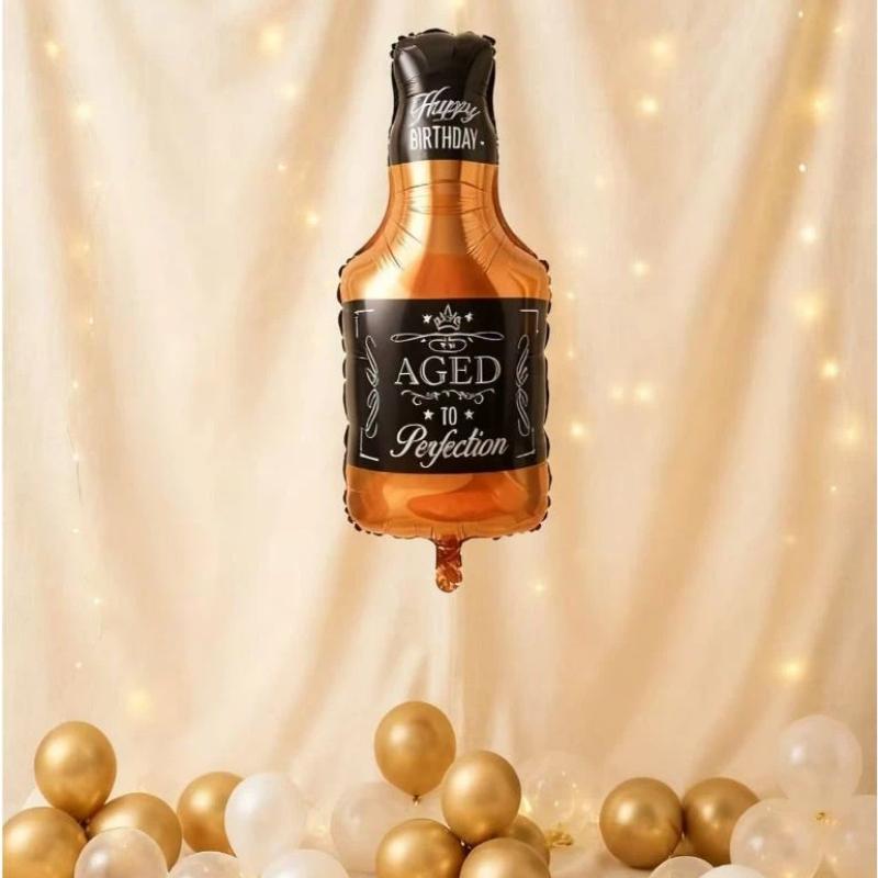 5 Stück 14 Zoll Mini Happy Birthday Wein Folienballon Für Geburtstagsfeier Dekoration