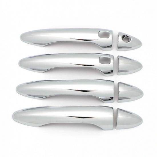 Chrome Smartkey Door Handle Side Lid Cover Trim For 2013-2015 Kia Forte K3 Sedan