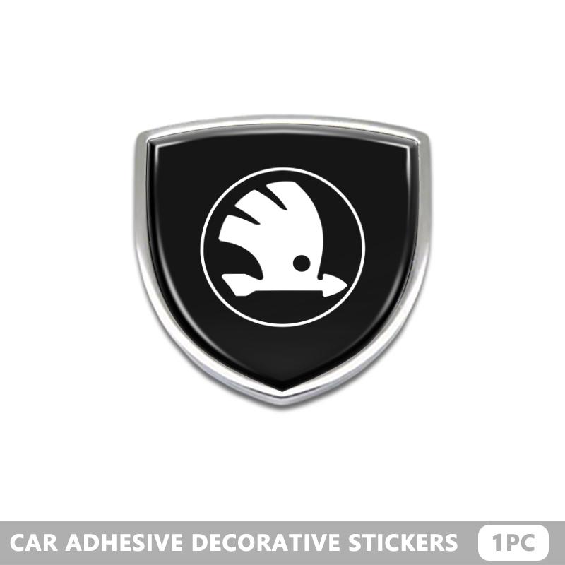 

For Skoda 3D Metal Car Trunk Window Side Emblem Badge Decal Sticker octavia a5 a4 mk1 2 fabia superb rapid mk3 yeti 2006