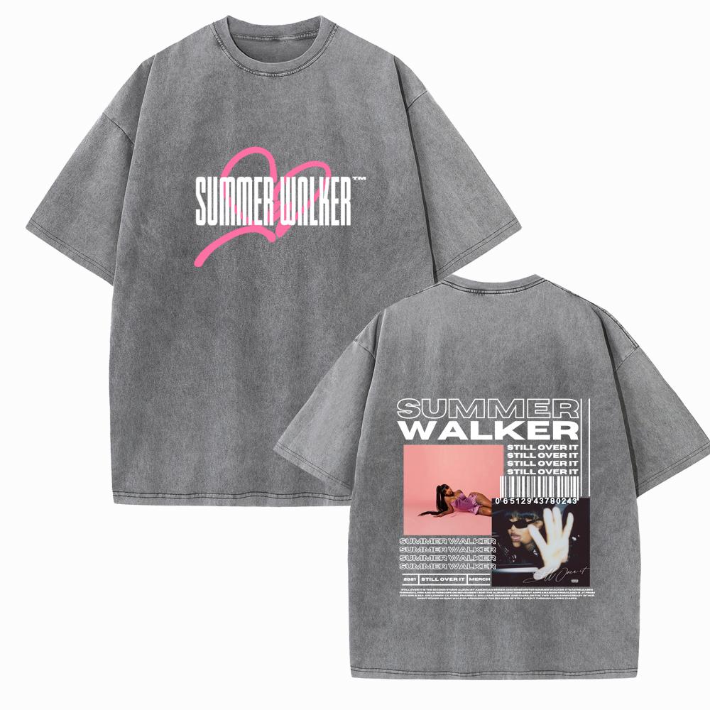 Summer Walker Still Over It Shirts Vintage Harajuku Summer Unisex O-Neck Short Music Fans Gift Sleeve Cotton T-Shirts