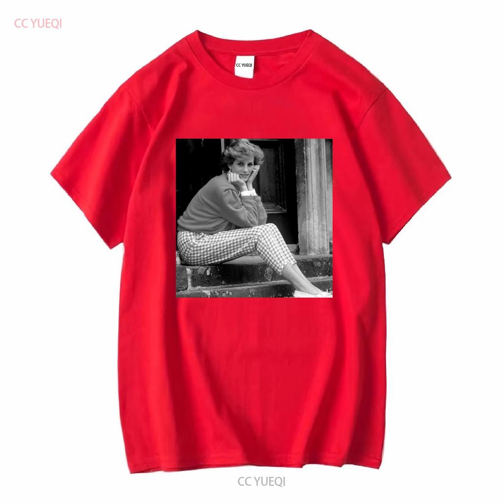 Maglietta Vintage Principessa Diana del Galles Tutte le Taglie Lavaggio Vintage Moda Grafica Comoda Uomo Streetwear Casual Versatile