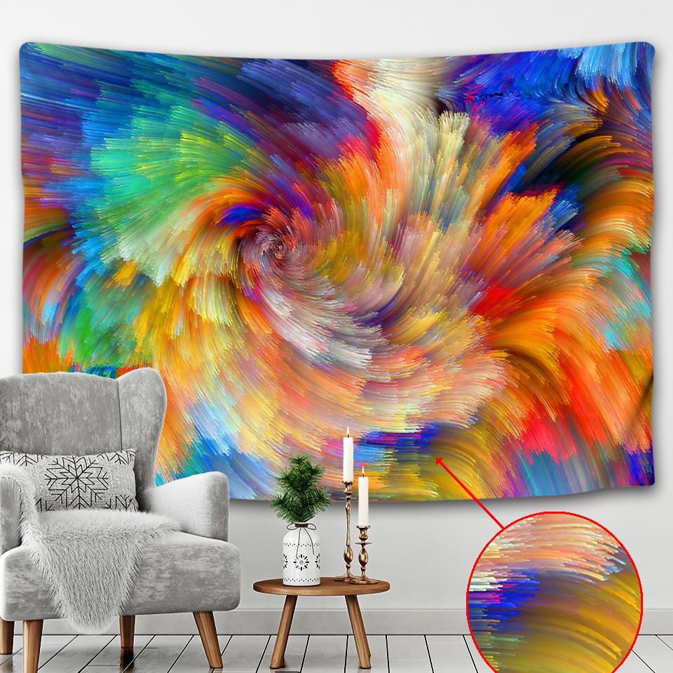Abstract Living Room Home Art Deco Stars Tapestry Mandala Wall Tapestry Living Room Boho Hippie Backdrop Cloth