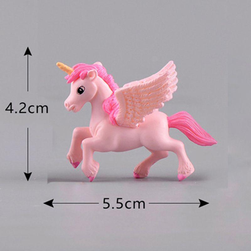 Miniatures Figurines Unicorn Garden Diy Ornaments Decor Micro Dollhome Landscape