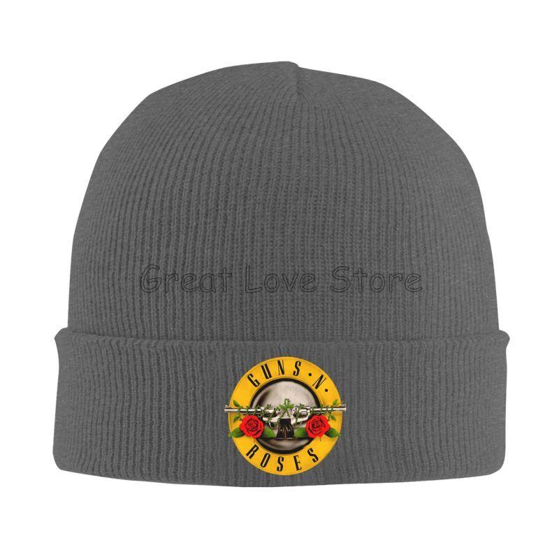 Heavy Metal Guns N Roses Bonnet Hats Unisex Street Elastic Knit Hat Winter Warm Skullies Beanies Cap for Travel Outdoor Camping