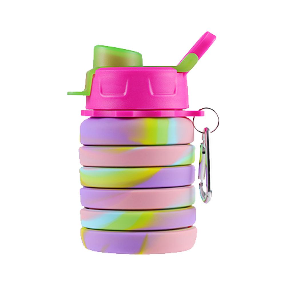New 160g Retractable Silicone Camouflage Water Bottle Outdoor Folding Water Cup Sports Kettle