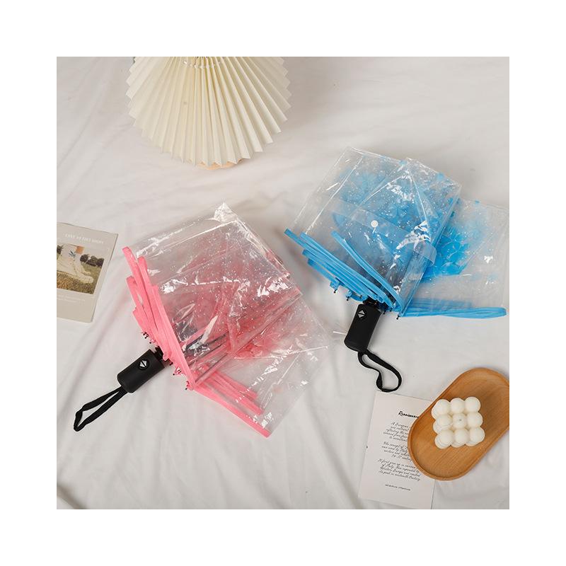 Transparent Clear Umbrella 3 Fold Umbrella