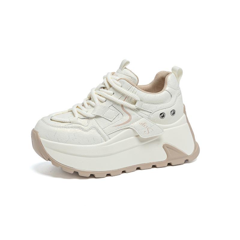 Damen Herbstschuhe lässige Mode vielseitige Schuhe Damenschuhe kleine dicke Sohle Damen