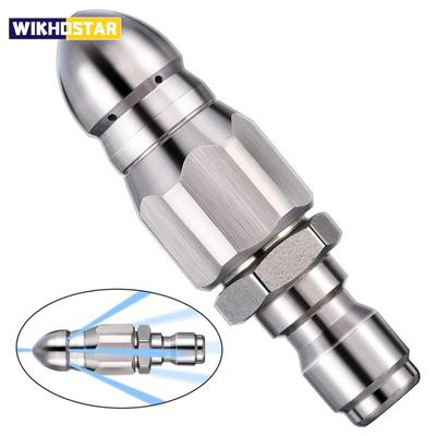 Idropulitrice a getto d'acqua Ugello ad alta pressione Pulisci fogna 1/4" Acciaio inossidabile Idropulitrice Spina rapida Ugello tubo di scarico Strumento Acqua