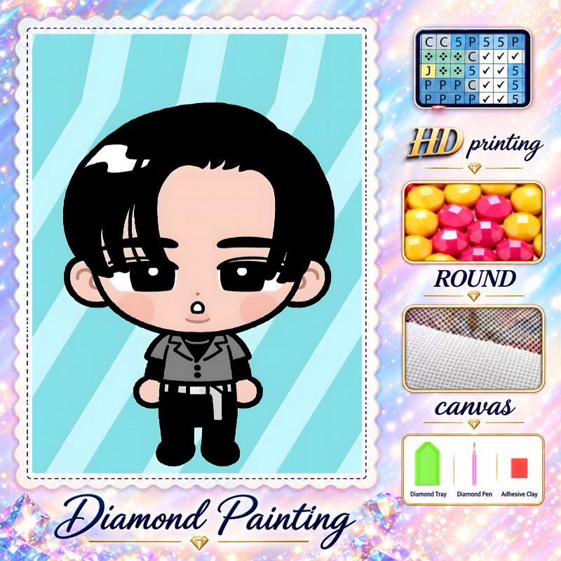Meguro Ren Diamond Painting Kit 5D Full Drill DIY Diamond Mosaic Wall Art Home Decor