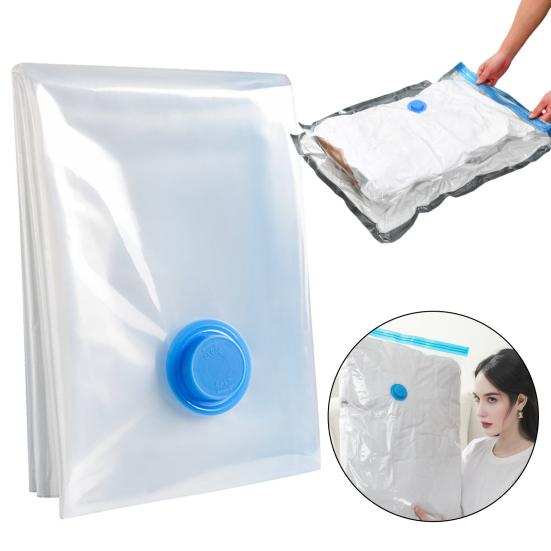 4Pcs Vacuum Compression Comforter Bags Vacuum Seal Bags with Hand Pump Space Saver Compression