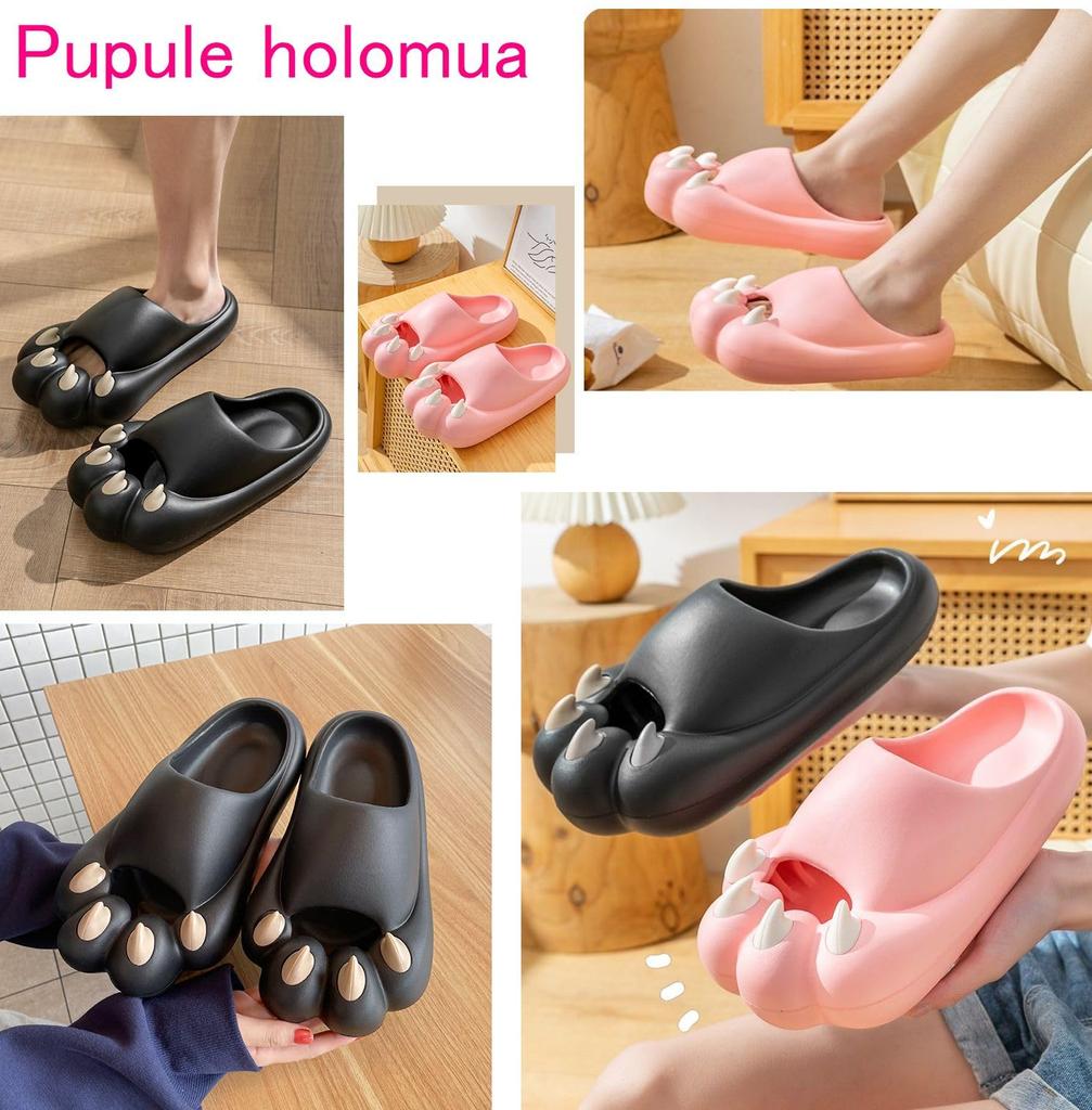 Pupule holomua Cat Claw Room Platform Sandals for and Indoor Cat Cute and Stylish Japanese Shoe Size Women's Slippers, Shoes, Balcony, Toilet, Shower,