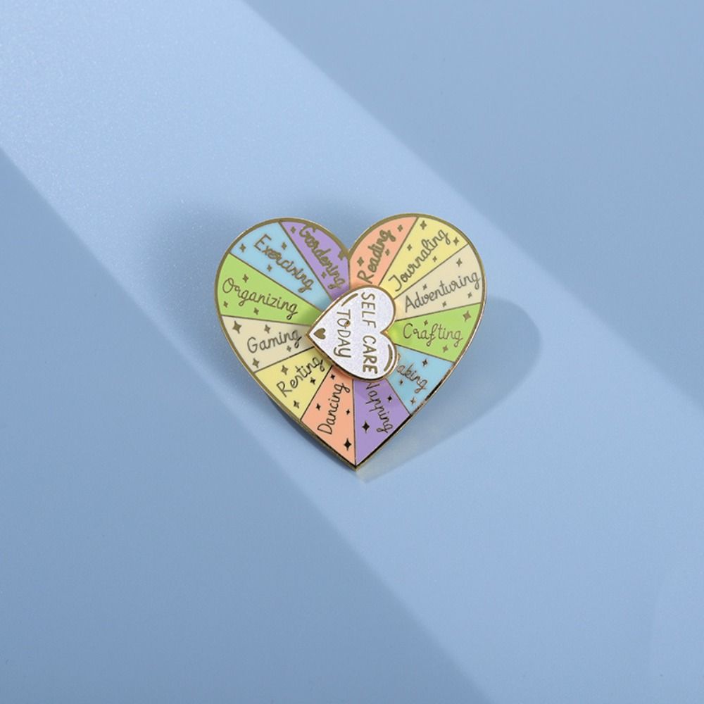 

Цинк Цинк Сплав цинка Люби себя Радужная эмаль Булавки Капает масло Унисекс Женщина