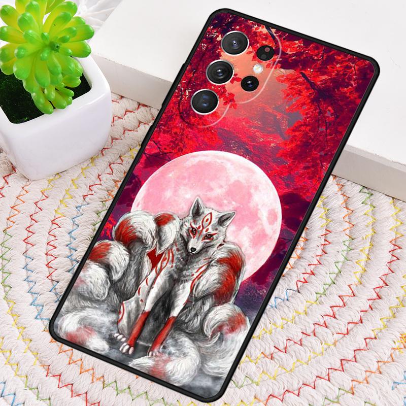 Japanese Style Anime Fox Silicone Phone Case For Samsung Galaxy Note 10 Pro S26 S25 S24 S23 S22 S21 Plus S25Ultra Capa Cover