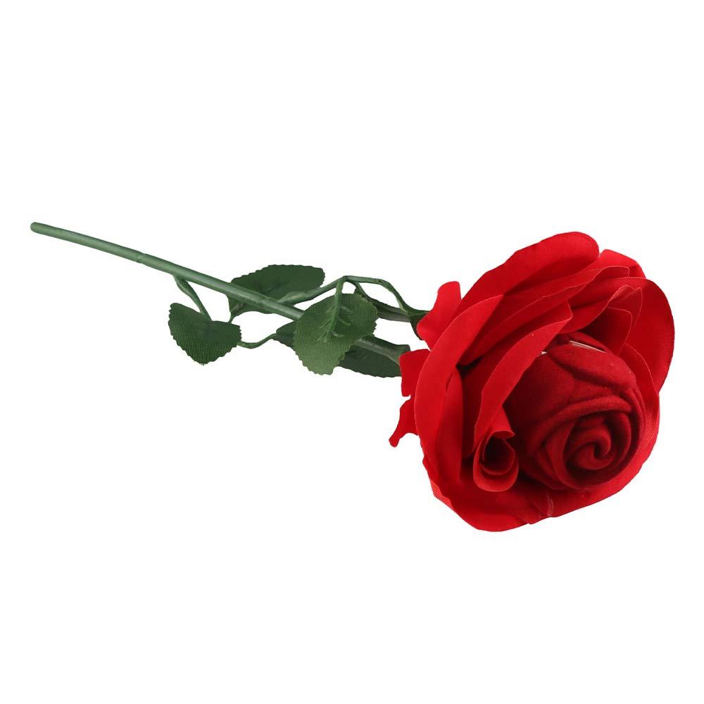 Red Flower Stem Jewelry Box Stud Earrings Engagement Rings Box  Gift Box