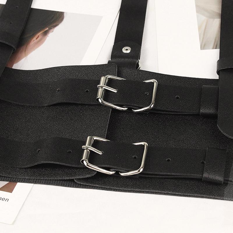Harness Waist Belt Punk Leather Harness Belt Underbust Corset Top With Strap Leather Suspender Belt Clubwear To Wear Out