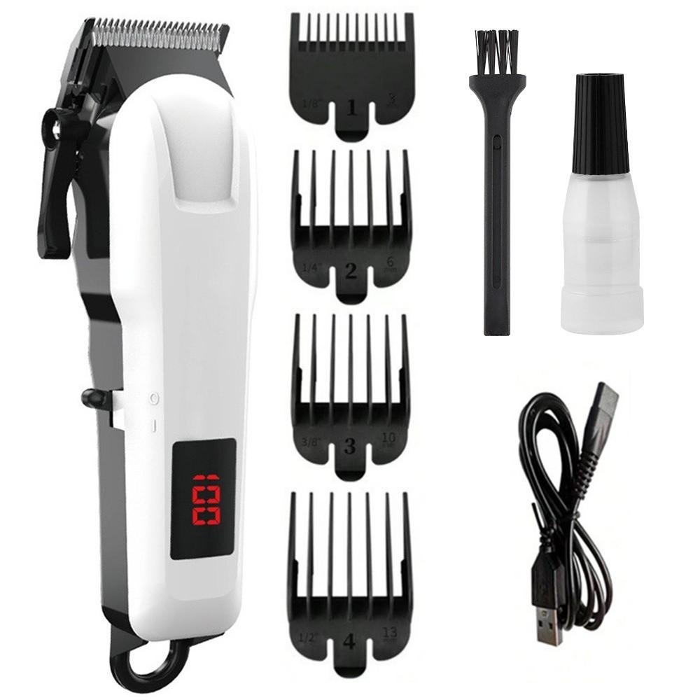 Professional Electric Hair Clipper Rechargeable Beard Trimmer Durable Haircut Trimmer Mens