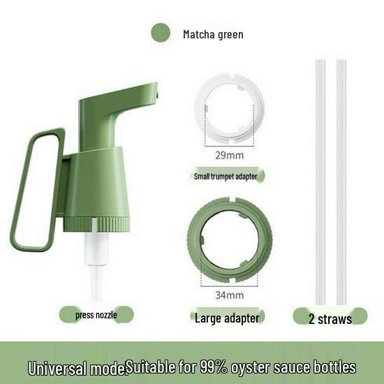 

Универсальный пищевой насос-дозатор для устричного соуса для домашнего использования Matcha Green - 1 piece белый