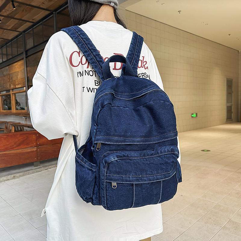 Denim Ryggsekk Dame Ryggsekk Student Skolesekk