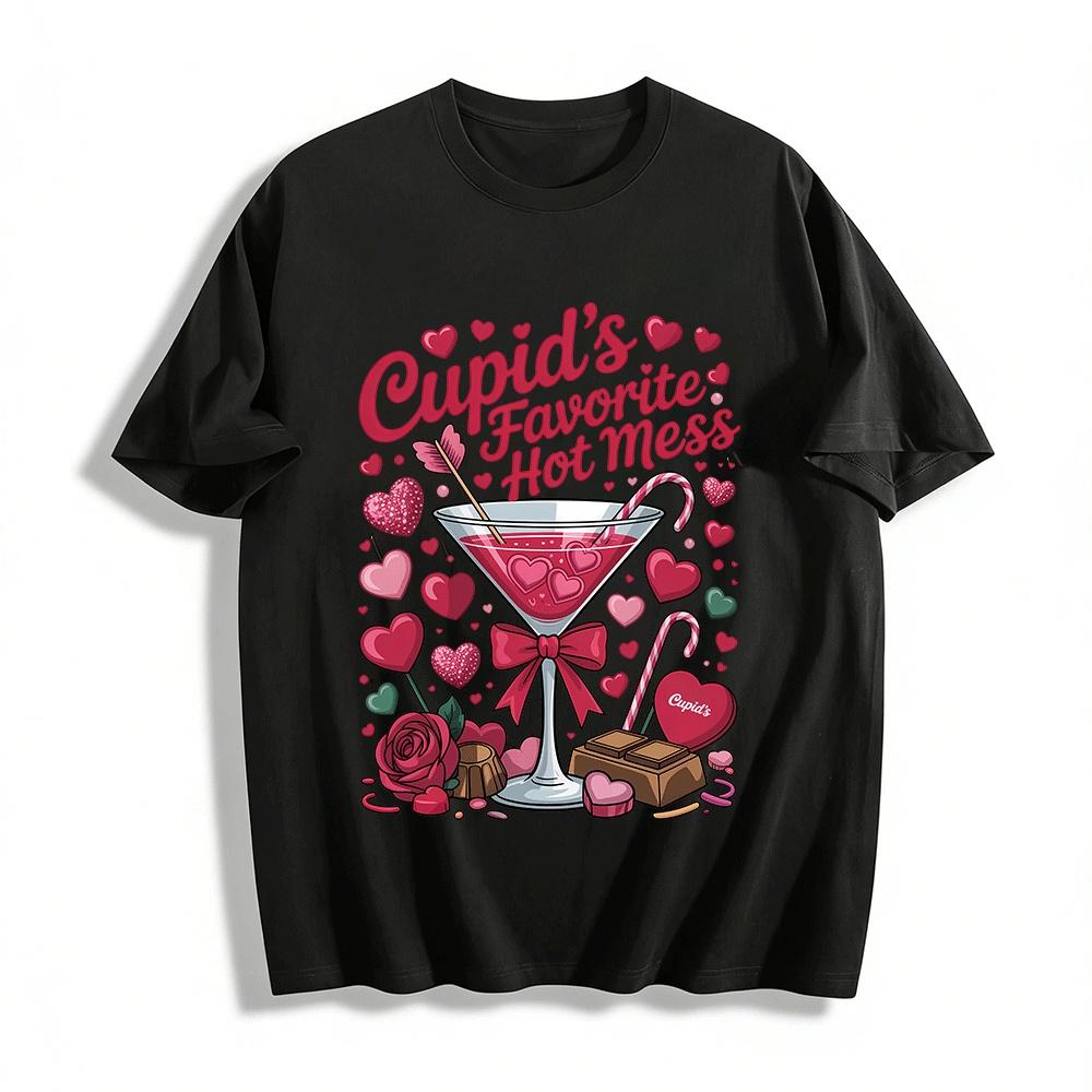 

Cupid s Favorite Hot Mess Pure cotton T-shirt XXS