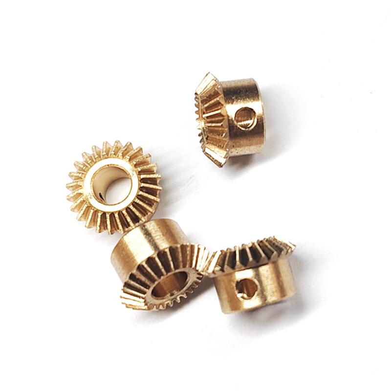 1 ks kuželové ozubené kolo kuželové ozubené kolo 0,4 Model 12 zubů Otvor 1 mm 90° Převodový materiál pro DIY Měď