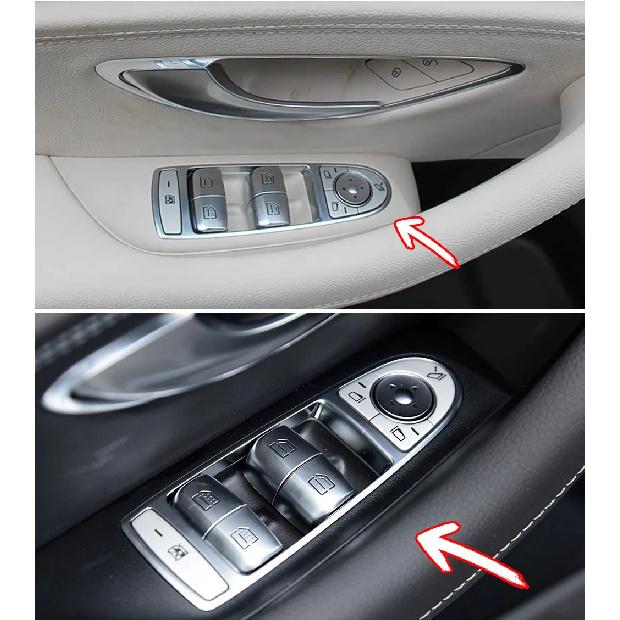 For Mercedes Benz E-Class W213 2016-2021 Door Trim Panel Handle Car Interior Handle Inner Door Armrest Panel Pull Trim Cover