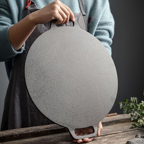 30cm Crepe Pan with Drill Bits, Induction Compatible, Crepe Maker, Frying Pan, Seasoned Cast Iron Frying Pan, Uncoated Nonstick Pot, Crepe Pan Set for