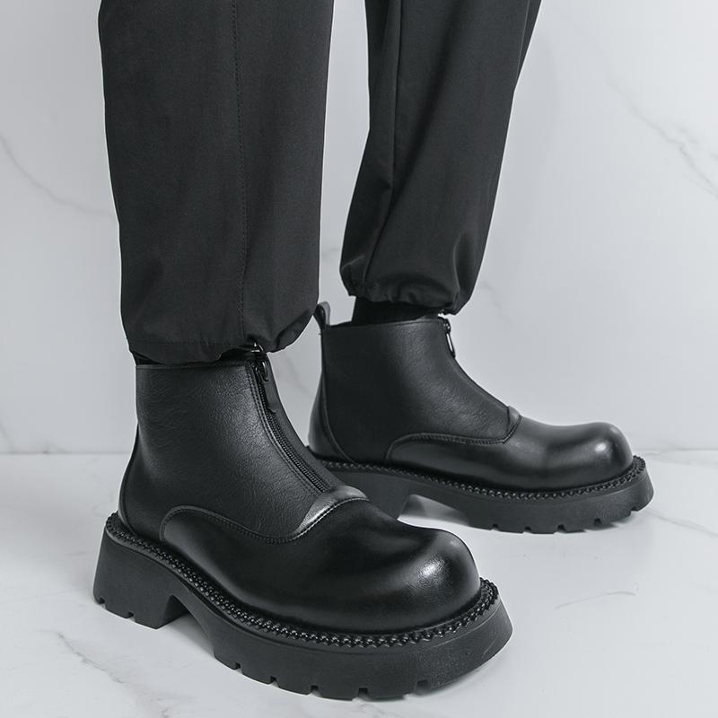 Fashion 38-46 Casual men's boots Designer Fashion Style Leisure Trend Party Outdoor street Warm autumn winter High top leather shoes