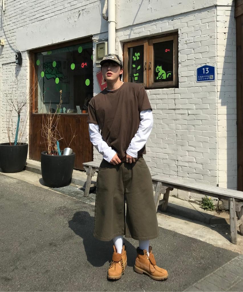 Tegseu Tx409 Bermuda Denim Shorts (Khaki)