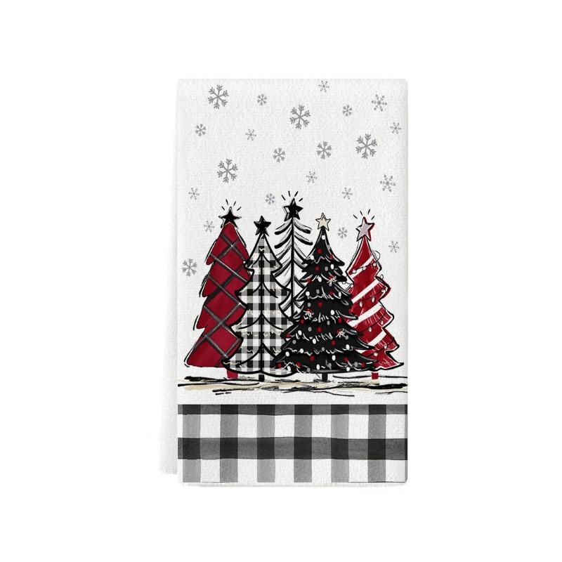 

Полотенца для рук Рождественские с принтом Кухонные полотенца Абсорбирующие из микрофибры Полотенца для мытья посуды Подарочные Чайные полотенца CJ1-7