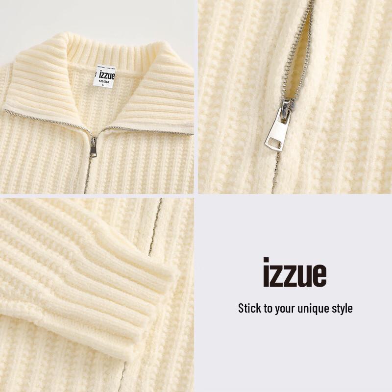 izzue Unisex Henley Neck Cardigan Sweater