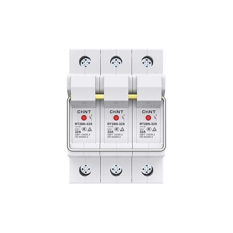 Chint RT28N-32/32X/63/63X DIN Rail Lighted Fuse Holder 1P2P, 10x38mm