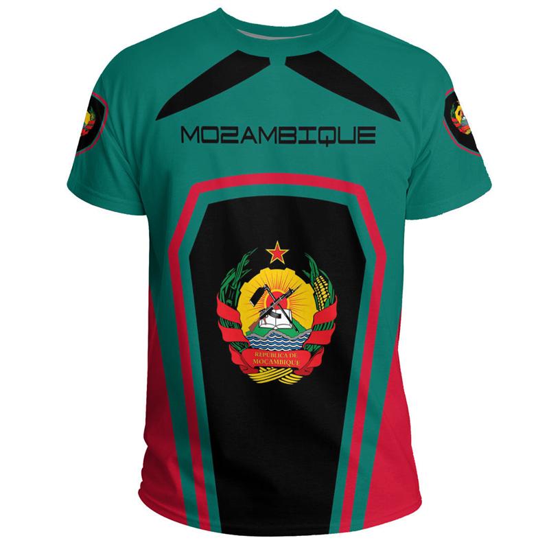 

Summer New African Country Graphic Sports T-shirt Mozambique National Flag 3D Print Tee Shirts Men Women Casual Harajuku Tops 160 (13T-14T)