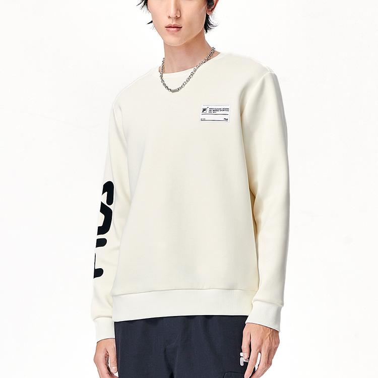 New FILA Sweatshirts Men's Mist Lotus White F11M149208FIV