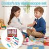 Wooden Children's Pretend Doctor Game Toys Simulation Dentist Check Brush Teeth Medicine Set Car Interior Decor Accessories