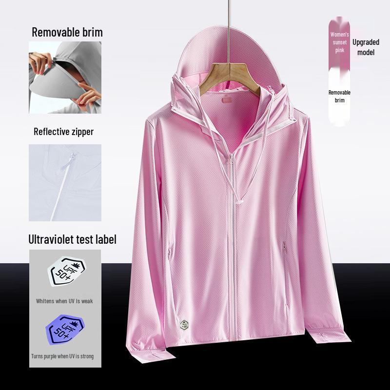 Unisex Quick-Dry Anti-UV Ice Silk Sun Protection with Detachable Brim for Fishing