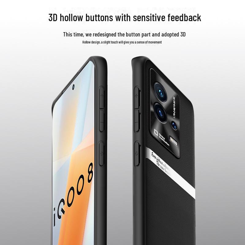 IQOO8 Liquid Leather Anti-Fall Schutzhülle für Mobiltelefon, einteilig