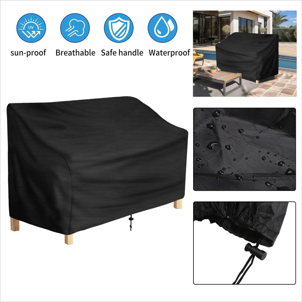 162x66x66x89CM Garden Bench Seat Cover Waterproof 210D Oxford Garden Bench Furniture Cover 3 Seater Outdoor Chairs Covers