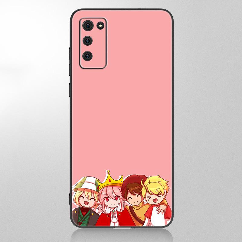 Dream Smp War Cartoon Case For Samsung Galaxy A12 A02S A22 A32 A52 A72 A71 A51 A41 A31 A21 A11 A50 A70 A10S A20S Black Cover