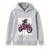 Kids Boys Girls 100% Cotton Crew Neck Short Sleeve T-Shirt, Cool Motocross Rider Ride Like A Girl Graphic Casual Tees For Youth Daily Outdoor Playwear