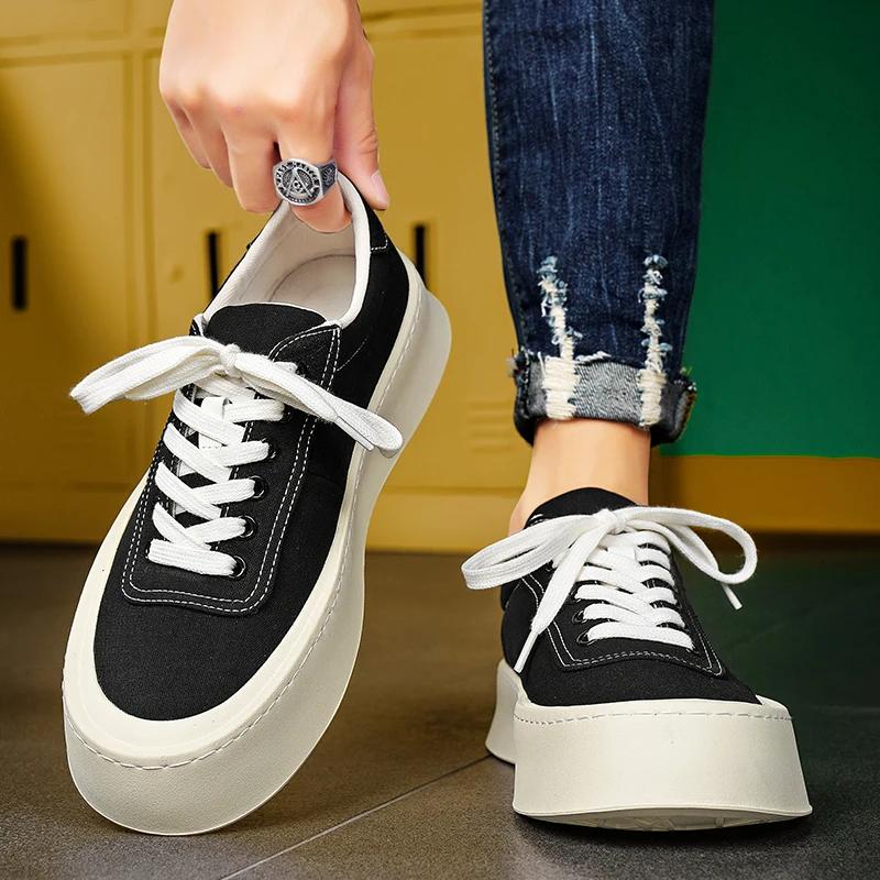 Herren-Sneakers Sport und Freizeit Frühling und Herbst Mode Skateboard-Schuhe für Herren Freizeitschuhe Belüftet Slipper Rutschfest