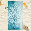 Beach Towels, Quick Drying Blue Mandala and Oversized Blue Towels Swimming Towels Travel Camping Towels Sports Swimming Pools