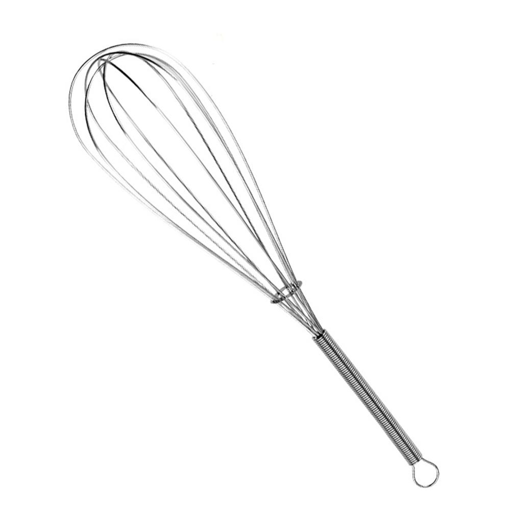 Balloon Wire Whisk Stainless Steel Manual Kitchen Whisk Egg Beater for Mixing Whisking Beating Stirring