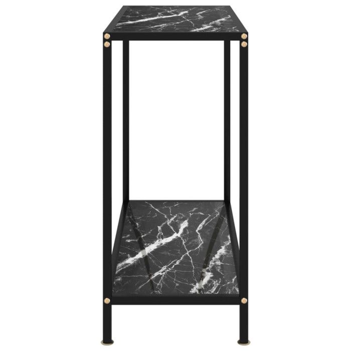 VidaXL Table console Noir 80x35x75 cm Verre trempé 322834