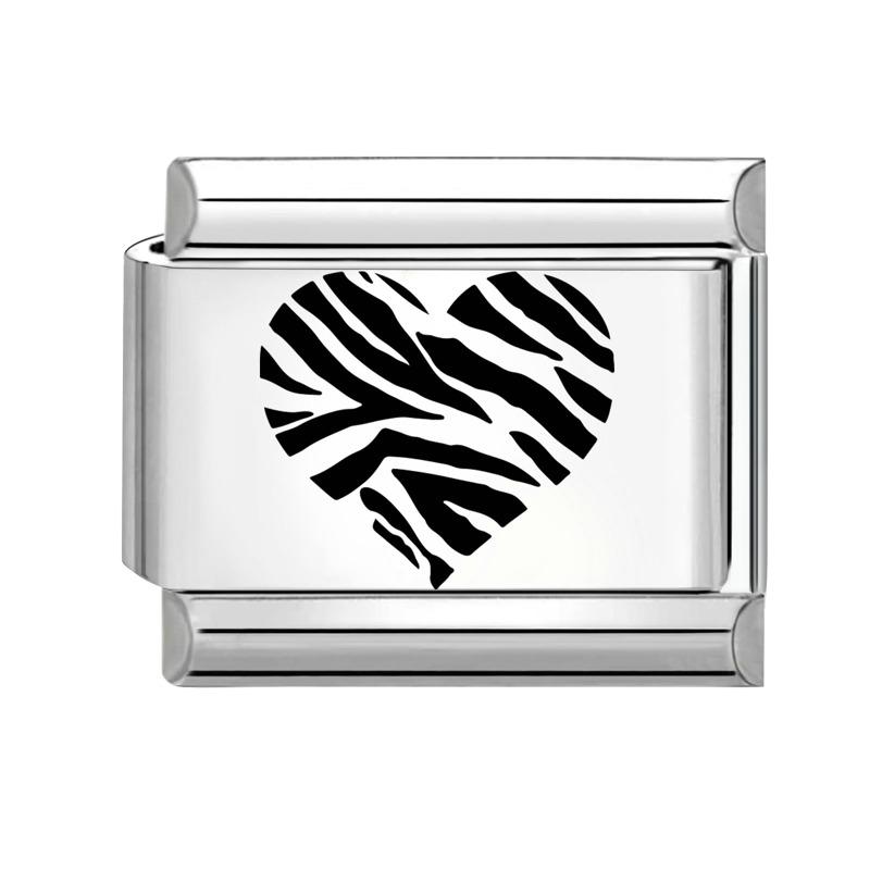 Black Piano Chess Boardlaser Engraving Links Fit 9mm Italian Charms Bracelet Jewelry DIY Making Gifts